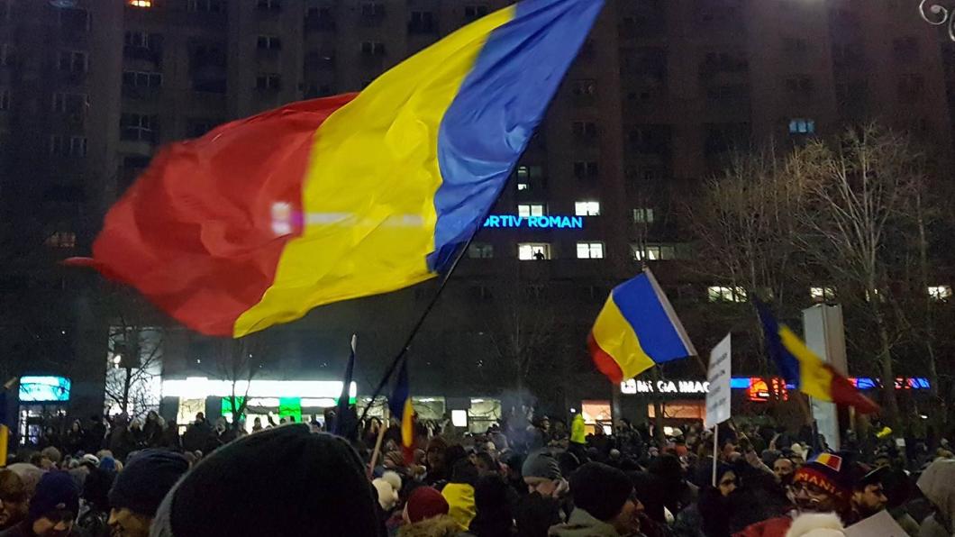 Anticorruptieprotesten in Roemenië (foto: CC Babu) protest Roemenië