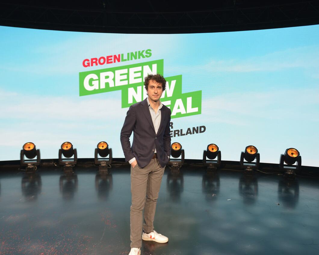 Jesse Klaver tijdens presentatie Green New Deal NL