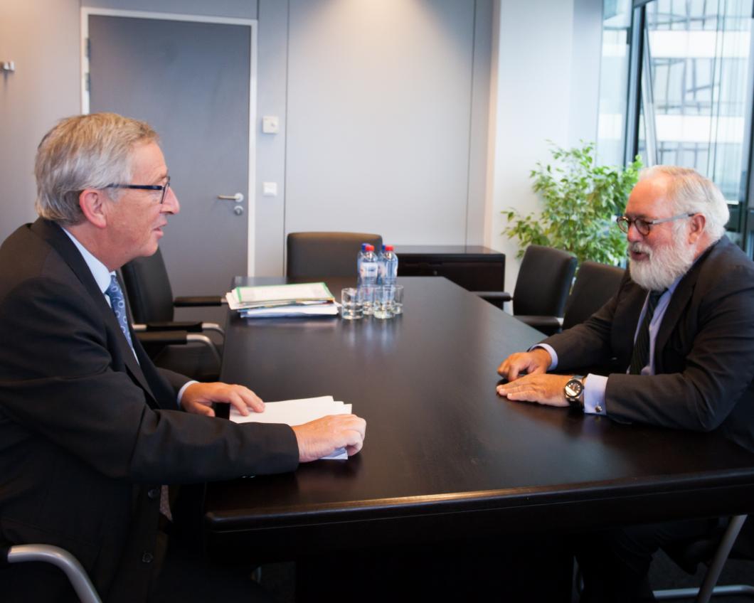 Cañete op gesprek bij Juncker